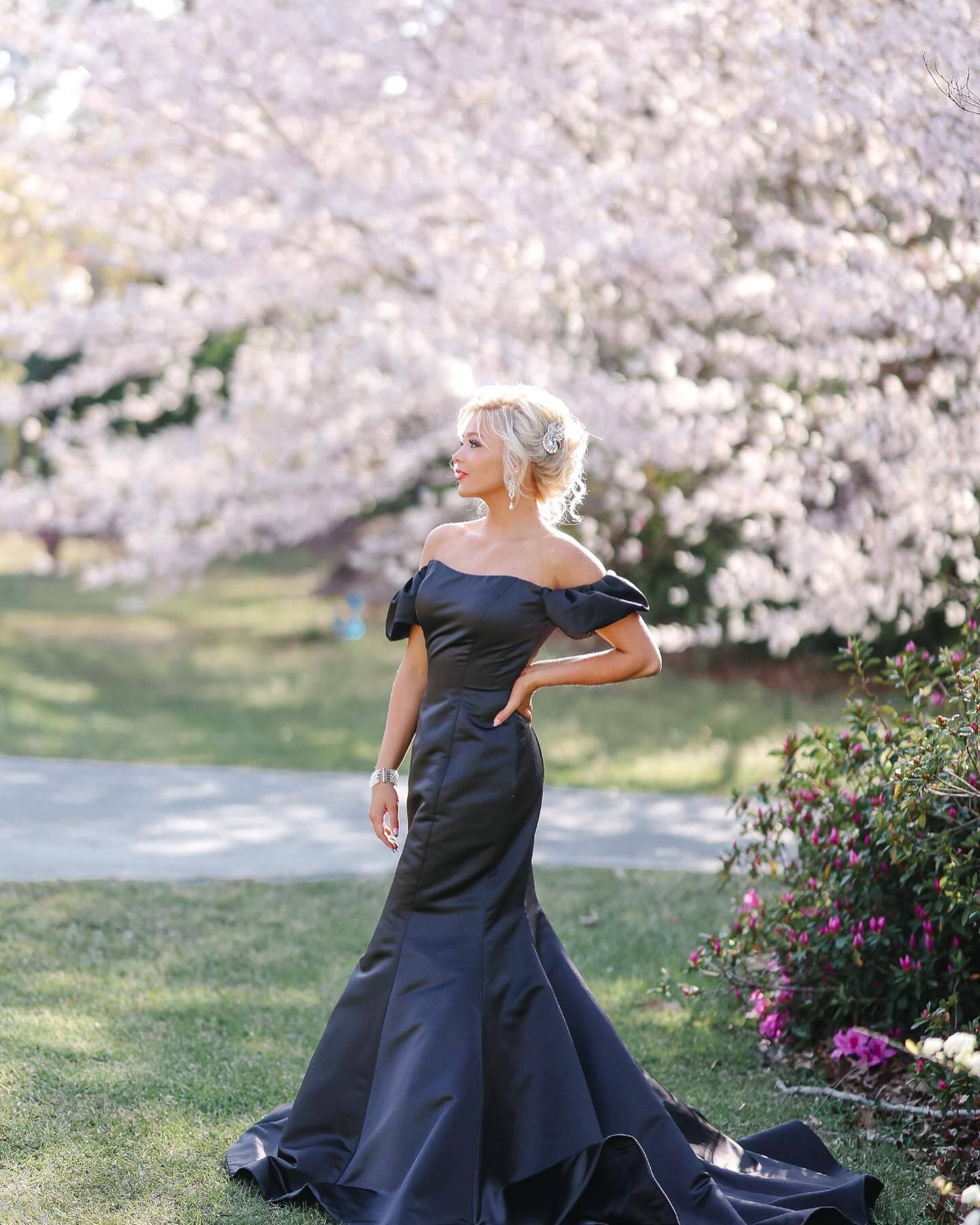 Elegant Hot Pink Mermaid Off the Shoulder Long Formal HZ0307