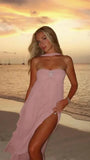 Elegant White Chiffon Party Dress Ruffle Women Prom HZ0307