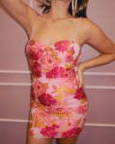 Embroidery Print Floral Bodycon Homecoming Dresses Sweetheart Mini Club Dress, HZ0307