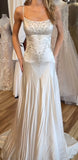 Ivory Mermaid Wedding Dress - Satin Bridal Gown with HZ0307