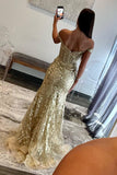 Off The Shoulder Lace Sequins Long Prom HZ0307