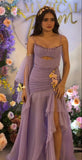 Fairy Lilac Chiffon Mermaid Prom Dress With HZ0307