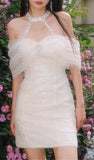 Fairy White Pleated Homecoming Dresses Mini Party Gown, HZ0307