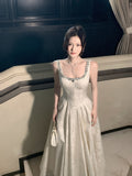 Fancy Ivory Beaded Floral Prom Dresses A-line Senior Party HZ0307