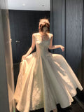 Fancy Ivory Beaded Floral Prom Dresses A-line Senior Party HZ0307