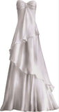 Fashion White Sweetheart Ruffle Prom Dresses Long School Dance HZ0307