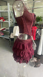 Fast Delivery Sexy Two Pieces Brown Lace Mini Homecoming Cocktail Dresses, HZ0307