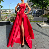 Fast Delivery Sleeveless A-Line Satin Prom HZ0307