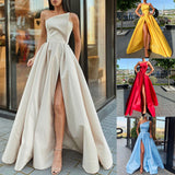 Fast Delivery Sleeveless A-Line Satin Prom HZ0307