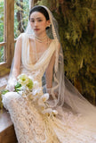Fling Neck White Mermaid Lace Wedding Dress, Backless Long Bridal Wedding HZ0307