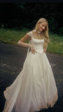 Fluffy White Pleated Wedding Dresses A-Line Bridal Dress, HZ0307