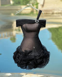 Glitter Black Bodycon Homecoming Dresses Mini Birthday Dress, HZ0307
