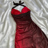 Glitter Black Red Chiffon Prom Dresses Senior Evening Party HZ0307