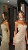 Glitter Sweetheart Mermaid Long Prom Dresses, HZ0307