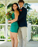 Green Bodycon Satin Homecoming Dresses, HZ0307
