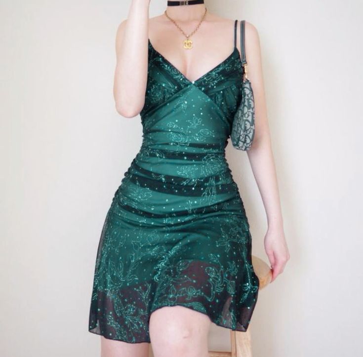 Green Lace Bodycon Homecoming Dresses V-neck Short Prom HZ0307