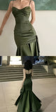 Green Mermaid Long Prom Formal Dress, HZ0307