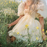 LTP1281,Pastel Yellow Organza Homecoming Dresses,Cute Hoco HZ0307
