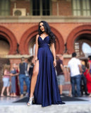 LTP0982,Blue prom dresses sexy long evening party HZ0307