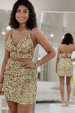 LTP1168,Two Piece Tight Red Sequins Homecoming HZ0307
