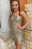 LTP1147,Sparkle one sleeves mini prom evening dresses short homecoming HZ0307