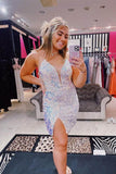 LTP1162,Glitter Sequins Mini Straps Bodycon Party HZ0307