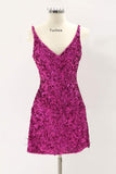 LTP1155,Cute purple homecoming dresses,mini sequin prom evening HZ0307