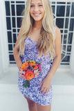 LTP1155,Cute purple homecoming dresses,mini sequin prom evening HZ0307