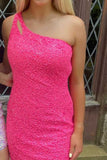 LTP1159,One Shoulder Sequins Bodycon Mini Dress with HZ0307