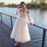 LTP1286,Light Champagne Tulle Wedding Gown,Elegant Vestido,Tulle Homecoming HZ0307