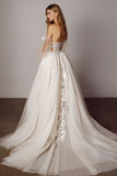 High Quality Applique Tulle White Bridal Wedding Dress, HZ0307