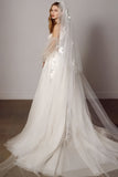 High Quality Applique Tulle White Bridal Wedding Dress, HZ0307