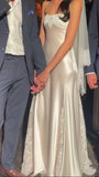 High Quality Ivory Sheath Wedding Dresses Lace Strapless Bridal HZ0307