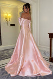 High Quality Pink Off The Shoulder Prom Dresses 3D Flowers Long Sleeves Evening Party HZ0307
