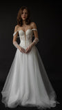 High Quality White Bridal Dresses Off The Shoulder Appliques Wedding HZ0307