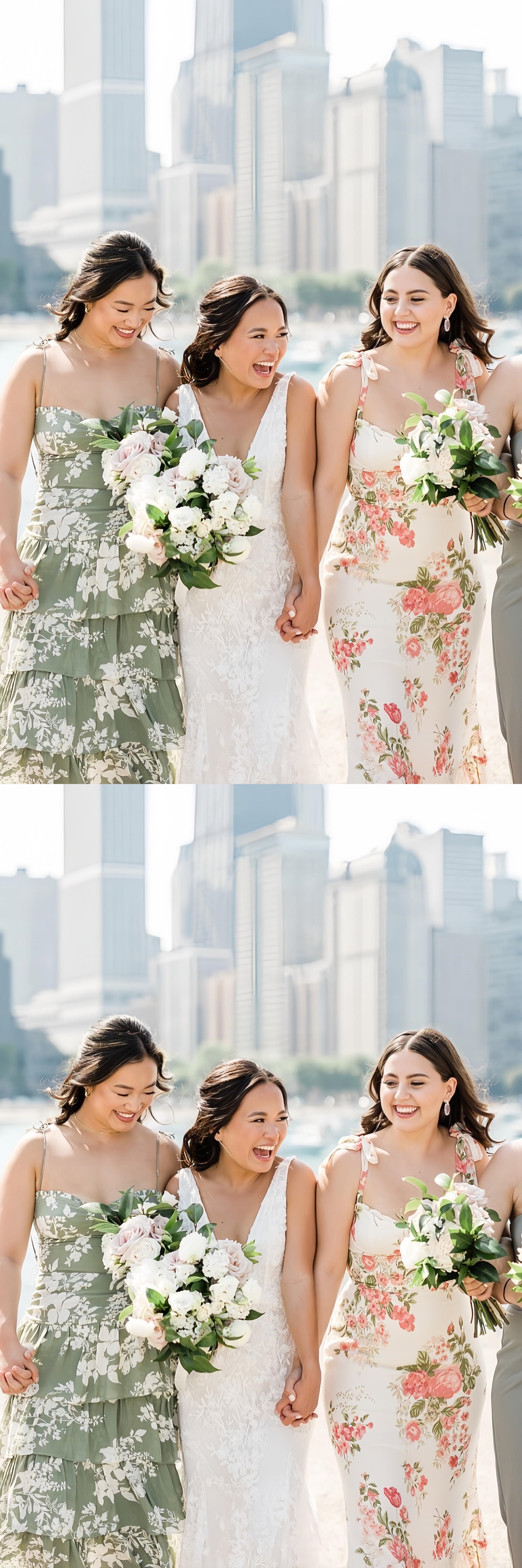 High Quality Floral Bridesmaid Dress, Long Party Dresses, HZ0307