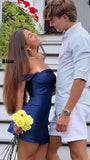 Red Homecoming Dress - Bodycon Mini Party Gown with Short HZ0307