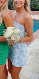 Hot Selling Floral Homecoming Dresses, Textured Mini Graduation Dress, HZ0307