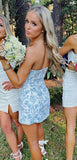 Hot Selling Floral Homecoming Dresses, Textured Mini Graduation Dress, HZ0307