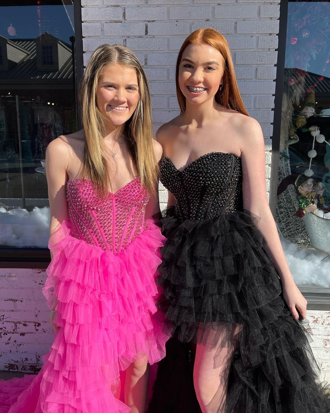 Hot Pink Beaded Sweetheart High Low Layers Formal HZ0307