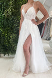 LTP0864,Elegant white lace prom dresses spaghetti straps white evening HZ0307