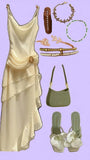 Ivory Chiffon Ruffle Party Dress Irregular Elegant Evening Prom HZ0307