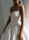 Ivory Pearl Beaded Ball Gown Wedding HZ0307