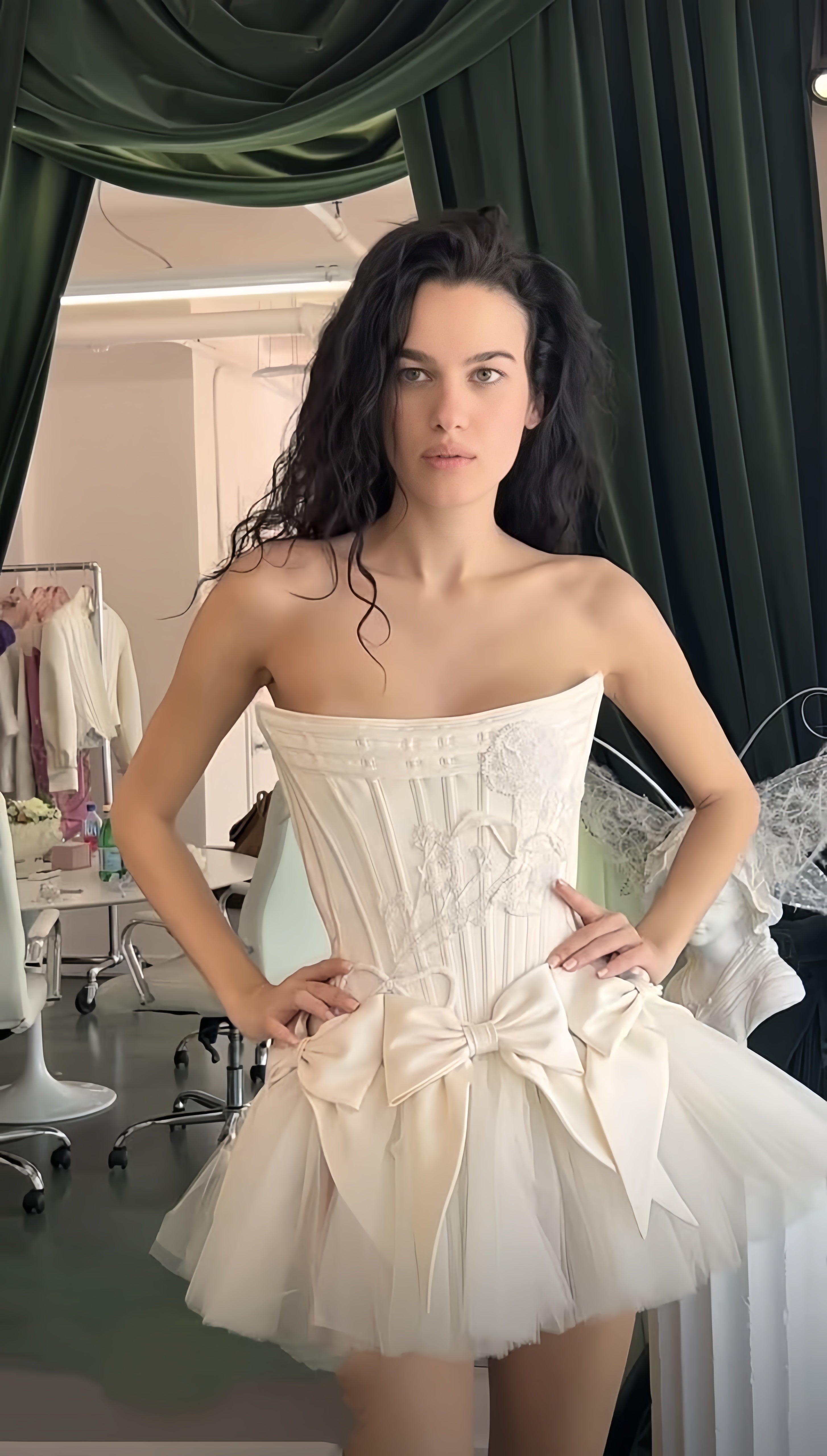 Ivory Strapless Wedding Dress, Short Hoco Prom Dress, HZ0307