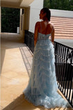 White Layers Tired Prom Dress, Spaghetti Straps Lace Evening HZ0307
