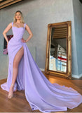 LTP0781,Unique Lilac Satin Mermaid Sexy Prom Dress Online Evening Formal HZ0307
