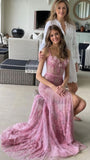 LTP1235,High Quality A-line Pink Long Prom Dresses Party Evening HZ0307