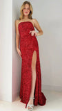 LTP1350,Gold Sequin Strapless Backless Mermaid Prom HZ0307