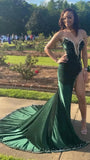 Emerald Green Mermaid Prom Dress - Long Formal Gown with HZ0307