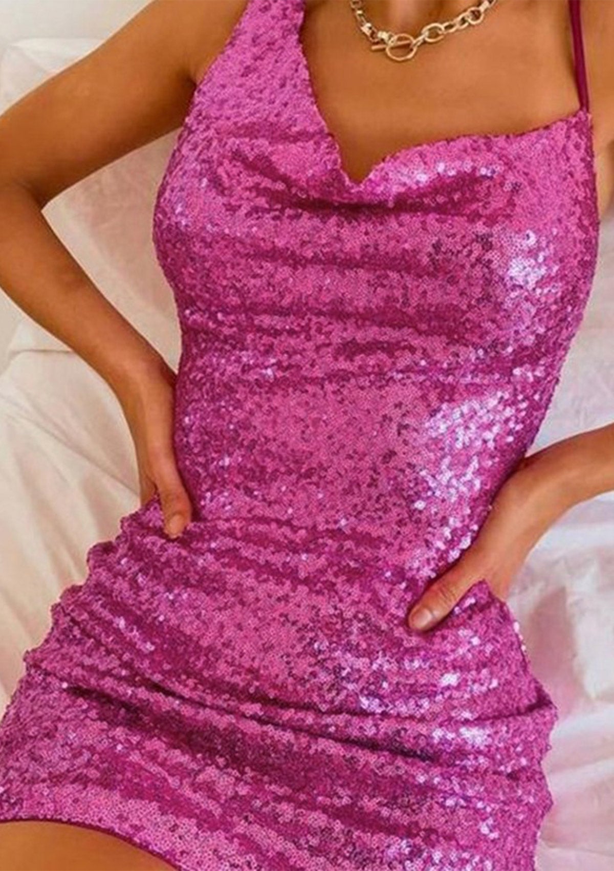 LTP1889,Hot Pink Sequined Homecoming Dresses, Tight Mini School Dance HZ0307